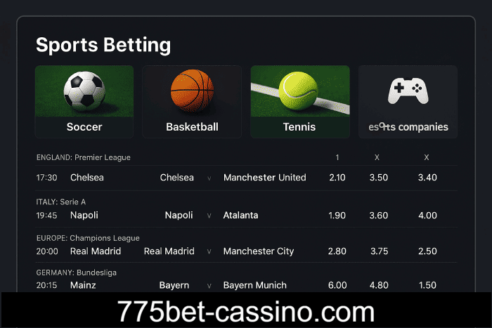 Aposte em apostas esportivas no cassino online 775BET