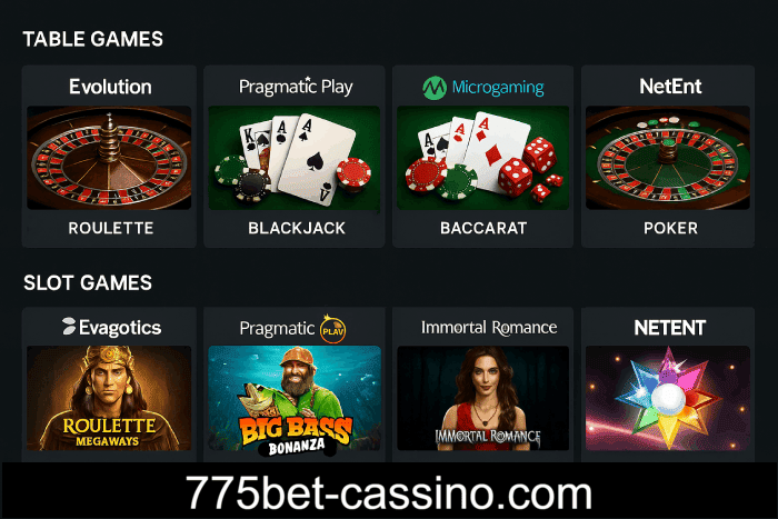 Slots populares Cassino 775BET bônus e diversão